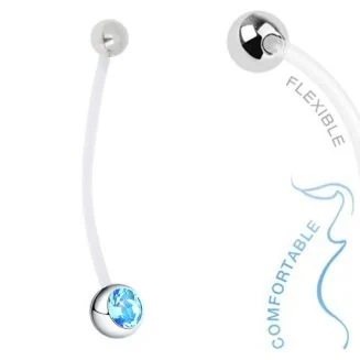 Fako Bijoux - Zwangerschapspiercing - Kristal - Aqua