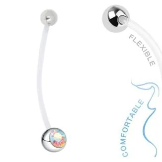 Fako Bijoux - Zwangerschapspiercing - Kristal - Multicolour