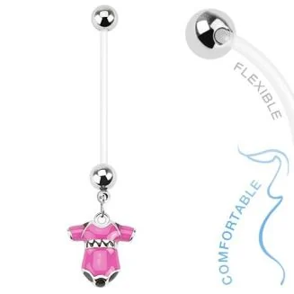 Fako Bijoux - Zwangerschapspiercing - Rompertje - Roze