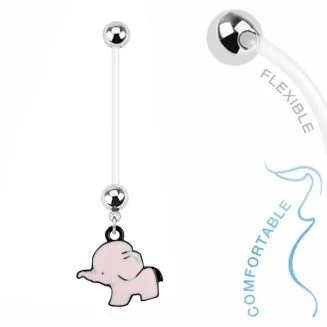 Fako Bijoux - Zwangerschapspiercing - Olifantje - Roze