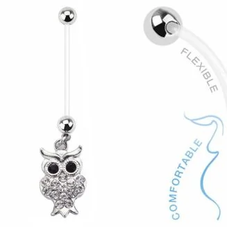 Fako Bijoux - Zwangerschapspiercing - Uiltje - Kristal