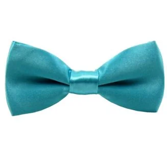 Fako Fashion - Kinder Vlinderstrik - Vlinderdas - Effen - 10cm - Turquoise