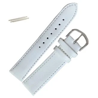 Fako - Horlogebandje - Leer - 20mm - Wit