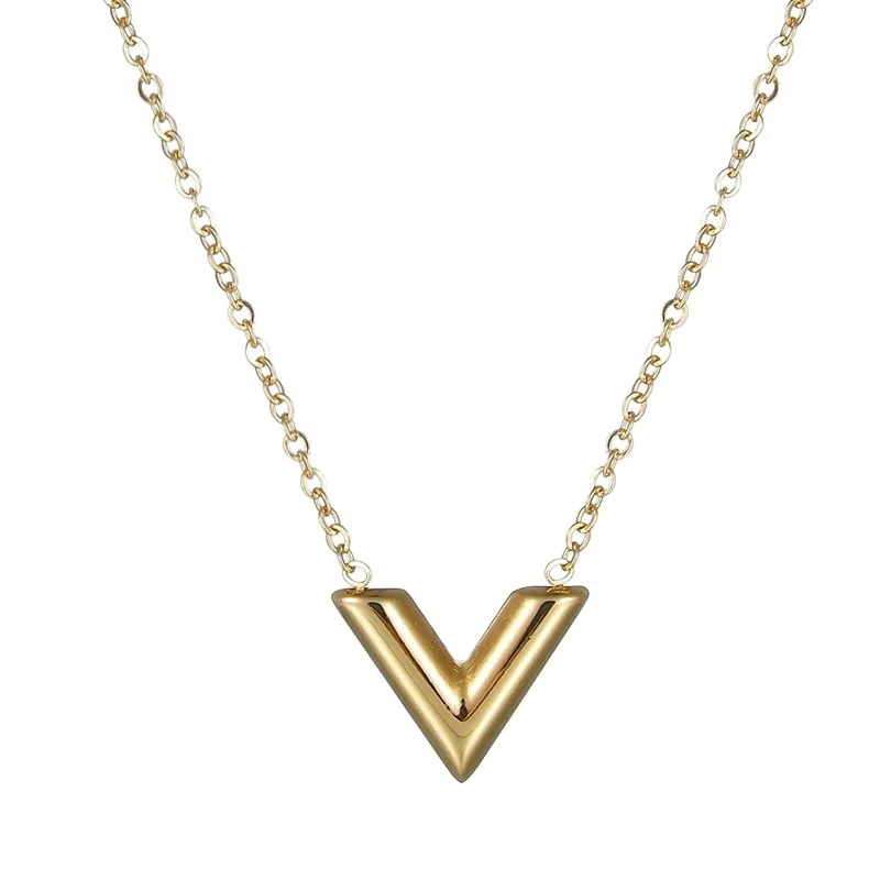 Fako Bijoux - Ketting - V - Goudkleurig