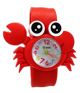 Fako - Kinderhorloge - Slap On Mini - Krab - Rood