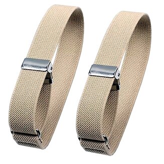 Fako Bijoux - Mouwophouders - Elastisch - Per Paar - 2 Stuks - Beige