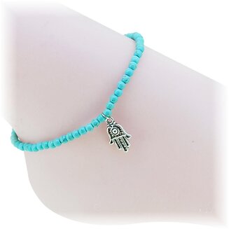 Fako Bijoux - Enkelbandje - Turquoise Handje