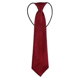 Fako Fashion - Kinderstropdas - Effen - Elastiek - Bordeaux Rood