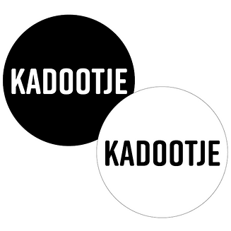 30x Sticker Kadootje - Zwart - Wit - Sluitsticker - Sluitzegel - Feeststicker Presentje - Enveloppe - Cadeau - Gift - Cadeauzakje - Traktatie - Leuk inpakken - Sticker - 40mm - 30 Stuks