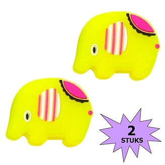 Fako Bijoux - Tennisdemper - Olifant - Geel - 2 Stuks