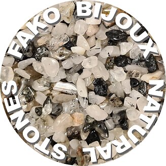 Fako Bijoux - Stukjes Natuursteen - Natuursteen Chips - Stukjes Onregelmatige Natuursteen Split In Doosje - 5-8mm - 60-70 Gram - Zwarte Rutielkwarts