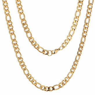 Fako Bijoux - Schakelketting Figaro - Staal - RVS - Figaro Ketting - 5mm - 50cm - Goudkleurig