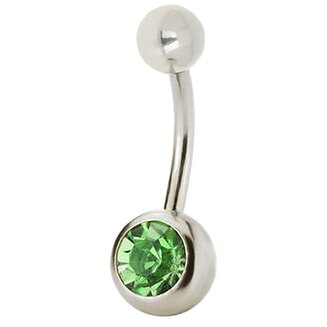 Fako Bijoux - Navelpiercing - Classic - Kristal - Groen