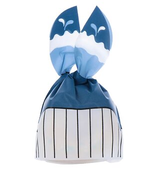 Fako Bijoux - Uitdeelzakjes 13x22cm - 50 Stuks - Traktatie Zakjes Voor Uitdeelcadeautjes - Uitdeelzakjes Kinderfeestje - Verjaardag - Pasen -  Walvis - Blauw