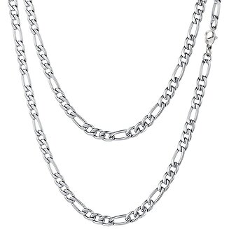 Fako Bijoux - Schakelketting Figaro - Staal - RVS - Figaro Ketting - 5mm - 55cm - Zilverkleurig