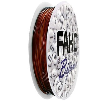 Fako Bijoux - Elastisch Nylon Draad - Sieraden Maken - 0.6mm - 9 Meter - Bruin
