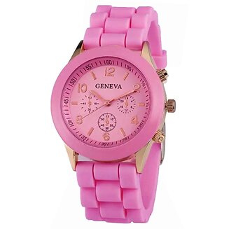 Fako - Horloge - Geneva - Siliconen Candy - Roze
