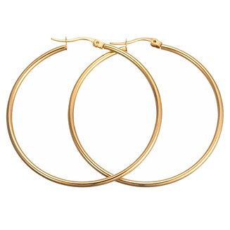 Fako Bijoux - Oorringen - RVS - Stainless Steel - Staal - 20mm - Goudkleurig