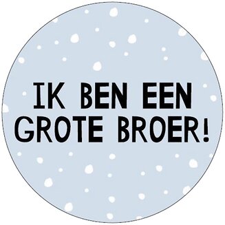60x Sticker Ik Ben Een Grote Broer - Blauw - Babyshower - Zwangerschap - Geboorte - Jongen - Zoon - Kraamfeest - Sluitsticker - Feeststicker - Sticker - Trakteren - 40mm - 60 Stuks