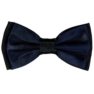 Fako Fashion - Vlinderstrik - Vlinderdas - Duo Tone - 12cm - Navy Blauw