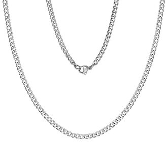 Fako Bijoux - Schakelketting Staal - RVS - Gourmette - Cuban Link - 3.5mm - 60cm - Zilverkleurig