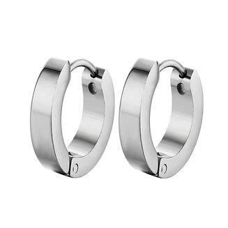 Fako Bijoux - Oorbellen - Oorringen - Stainless Steel - Classic - 3mm - Zilverkleurig