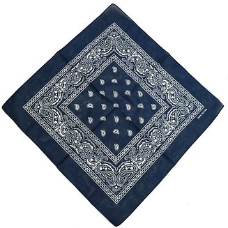 Fako Fashion - Bandana - Hoofddoek - Mondbescherming - Zakdoek - Paisley - Navy Blauw