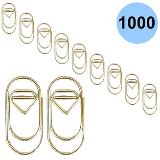 Fako Bijoux - 1000x Mini Paperclip Diamant Goud - Goudkleurige Diamantjes Paperclips - Clip Diamond Goud - Sluitclip - Paperclip - Papierklem - Cadeauverpakking - Trouwen - Geboorte - 1000 Stuks
