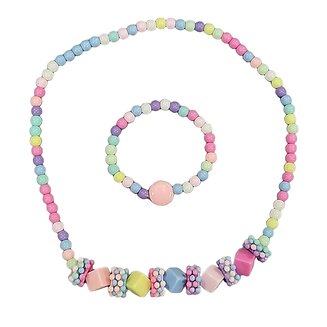 Fako Bijoux - Kinderketting en Armband - Plastic - Blokjes