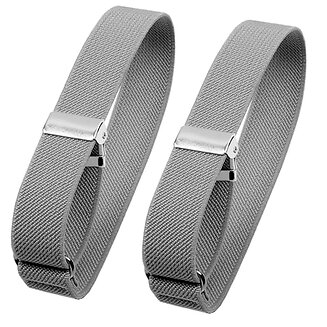 Fako Bijoux - Mouwophouders - Elastisch - Per Paar - 2 Stuks - Grijs