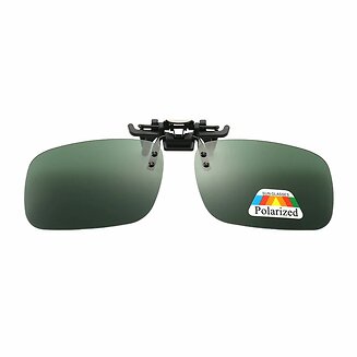 Fako Fashion - Clip On Voorzet Zonnebril - Overzet Clip-on - Polariserend - Polarized - Small - 127x35mm - Groen