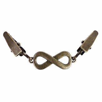 Fako Bijoux - Vestsluiting - Vestclip - Knoop Mini - Infinity - Bronskleurig