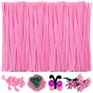 Roze pijpenragers van 30 cm voor knutselen