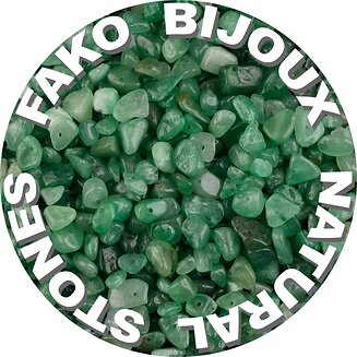 Fako Bijoux - Stukjes Natuursteen - Natuursteen Chips - Stukjes Onregelmatige Natuursteen Split In Doosje - 5-8mm - 60-70 Gram - Groene Aventurijn