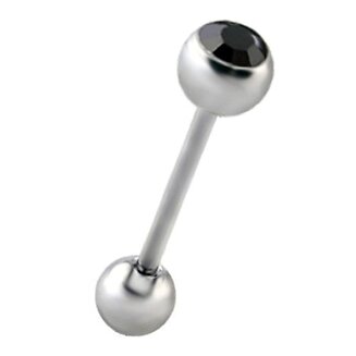 Fako Bijoux - Tongpiercing - Kristal - Zwart
