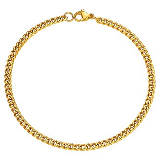 Fako Bijoux - Schakelarmband Gourmet - Cuban Link - Staal - RVS - 3mm - 20cm - Goudkleurig