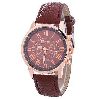 Fako - Horloge - Geneva - Roman - Metal - Bruin