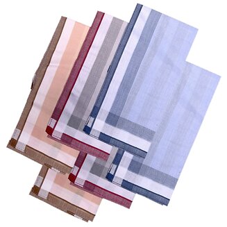 Fako Fashion - Heren Zakdoeken - Zakdoek - 100% Katoen - 40x40cm - Serie 4 - 6 Stuks