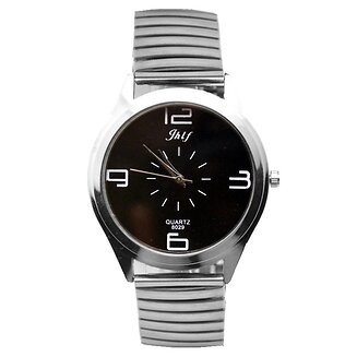 Fako - Horloge - Rekband - Jhlf - Ø 40mm - Zilverkleurig - Zwart