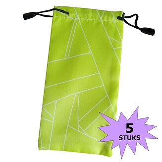 Fako Bijoux - Microvezel Brillenhoes - Brick - 18x9cm - Groen - 5 Stuks 