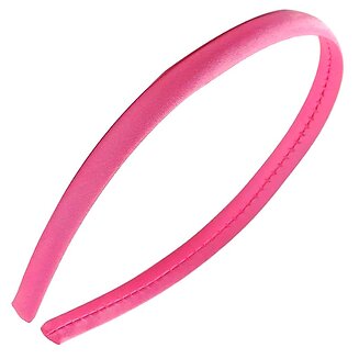 Fako Fashion - Diadeem - Satijn - 10mm - Donkerroze