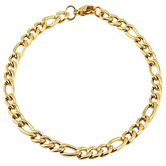 Fako Bijoux - Schakelarmband Figaro - Armband Figaro Schakel - Staal - RVS - 3mm - 22cm - Goudkleurig