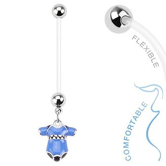 Fako Bijoux - Zwangerschapspiercing - Rompertje - Blauw
