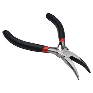 Fako Bijoux - Gebogen Precisie Knijptang - Curved Nose Pliers - Sieraden Maken - Sieraden Tang - 12.5cm