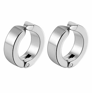 Fako Bijoux - Oorbellen - Oorringen - Stainless Steel - Fake - Zilverkleurig