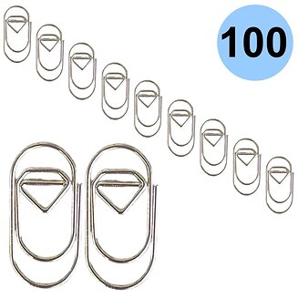 Fako Bijoux - 100x Mini Paperclip Diamant Zilver - Zilverkleurige Diamantjes Paperclips - Clip Diamond Zilver - Sluitclip - Paperclip - Papierklem - Cadeauverpakking - Trouwen - Geboorte - 100 Stuks