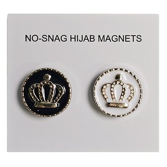 Fako Bijoux - 2x Magnetische Broche - Hoofddoek Magneet - Sjaal - Hijab - Abaya - 18mm - 2 Stuks - Crown