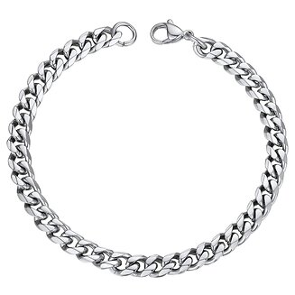 Fako Bijoux - Schakelarmband Gourmet - Cuban Link - Staal - RVS - 7mm - 16cm - Zilverkleurig