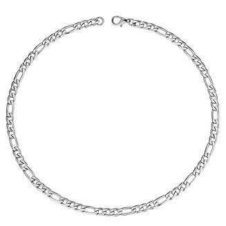 Fako Bijoux - Schakelketting Figaro - Stainless Steel - Staal - RVS - Figaro Ketting - 3.5mm - 50cm - Zilverkleurig