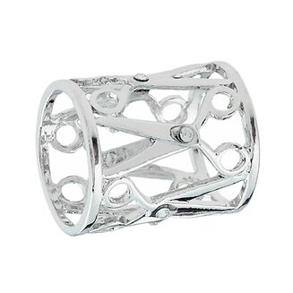 Fako Bijoux - Sjaalklem - Tube - Schaar - 21x24mm - Zilverkleurig